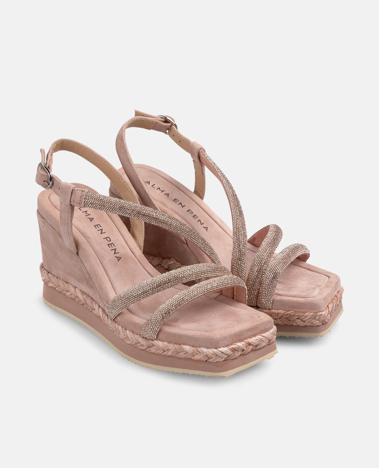 alma-en-pena-keilpantolette-flechtriemen-strass-rosa-9-8-cm image 2