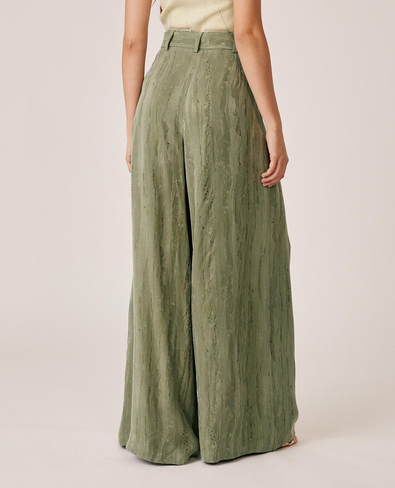 alma-en-pena-jacquard-hose-wide-leg-high-waist-in-khaki image 5