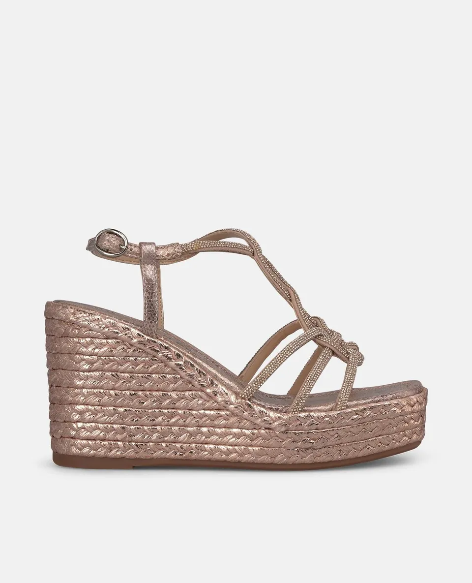 alma-en-pena-keilsandalen-mit-geflochtenen-riemen-rosa-9-cm-keilabsatz image 1