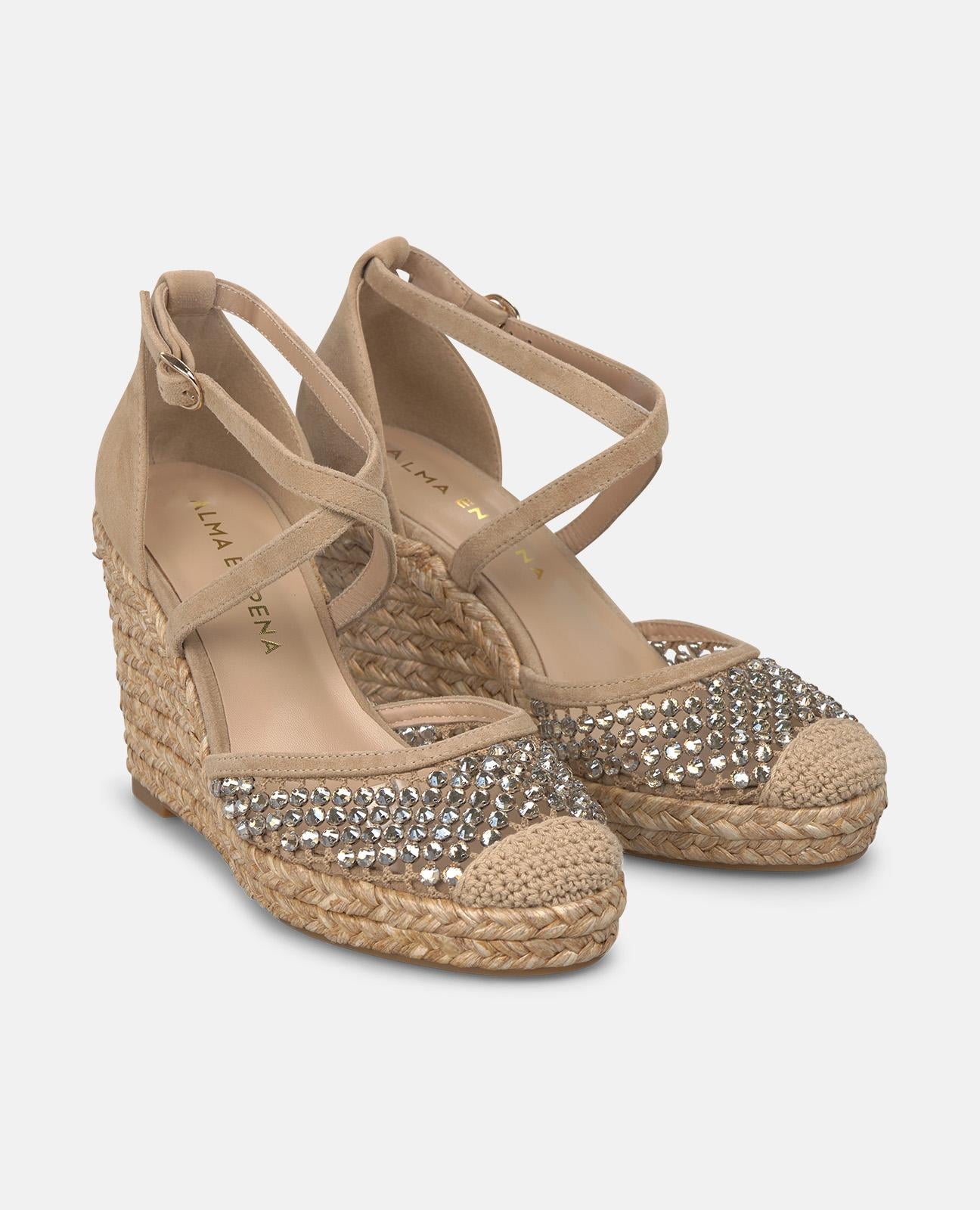 alma-en-pena-keil-espadrille-mit-strass-mesh-arena-9-5-cm image 2