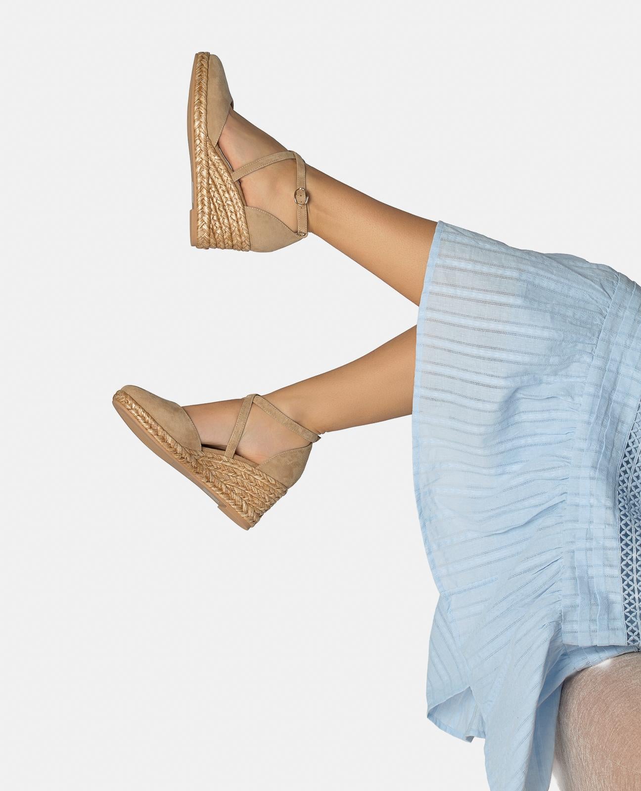 alma-en-pena-esparto-wedge-shoe-espadrilles-keilpumps-arena-mit-schnalle-und-6-5 image 5