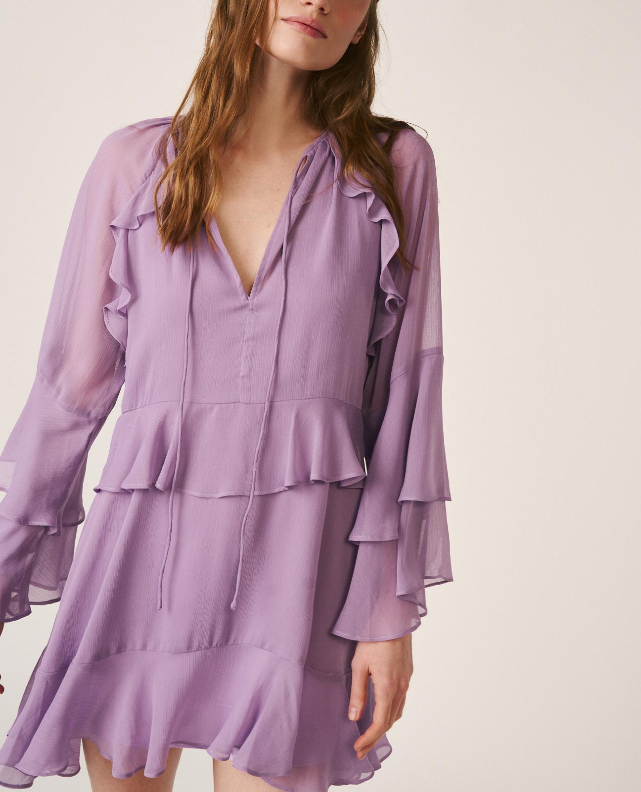 alma-en-pena-flared-sleeve-mini-kleid-lavendel-chiffon image 6