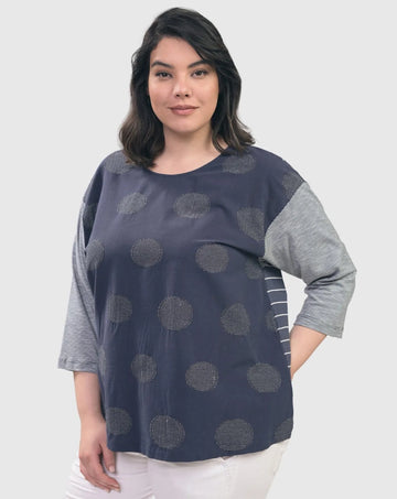 alembika-serendipity-tee-navy-3-4-arm-shirt image 4