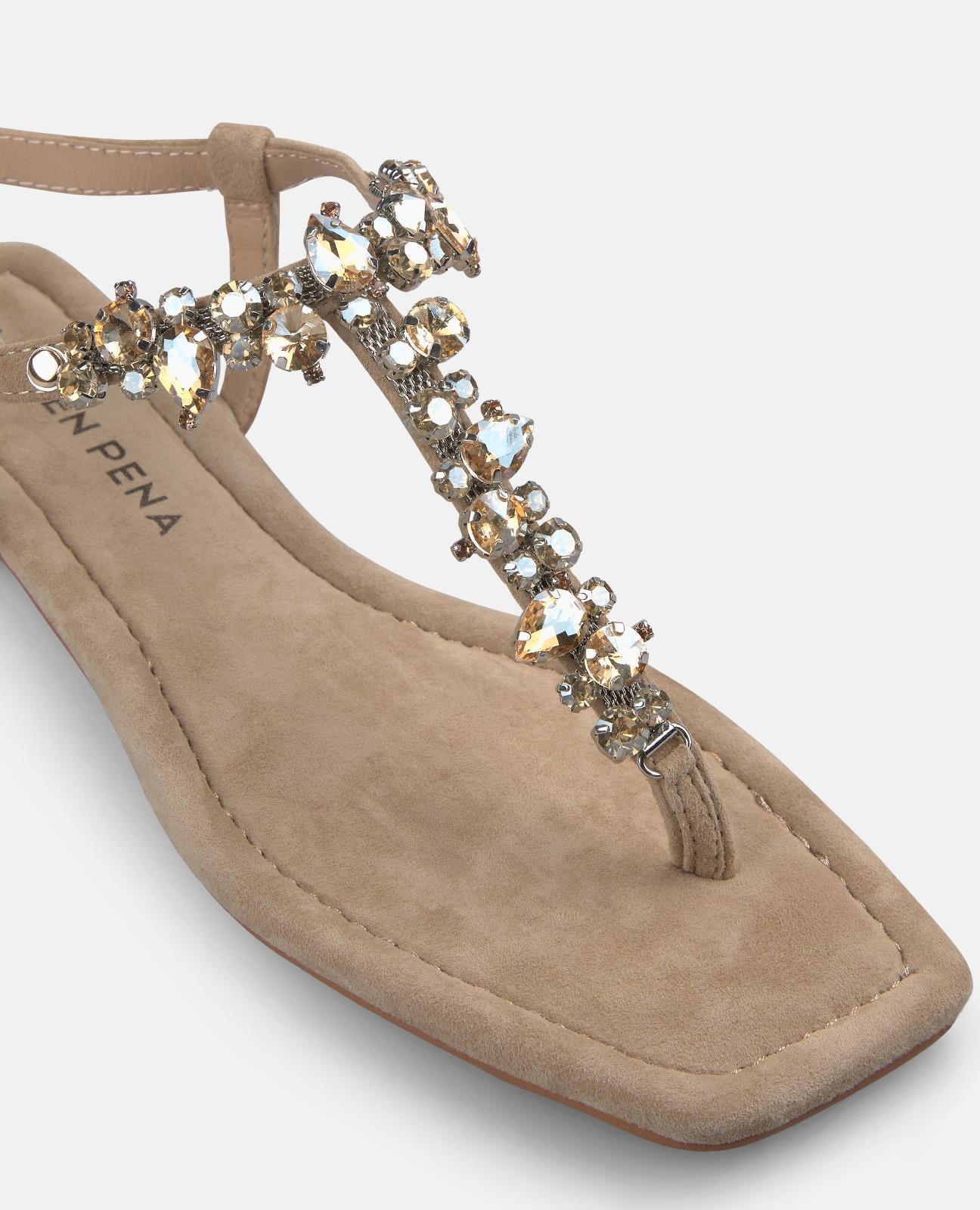 alma-en-pena-flache-t-steg-sandalen-mit-strass-arena-2-cm-absatz-square-toe image 5