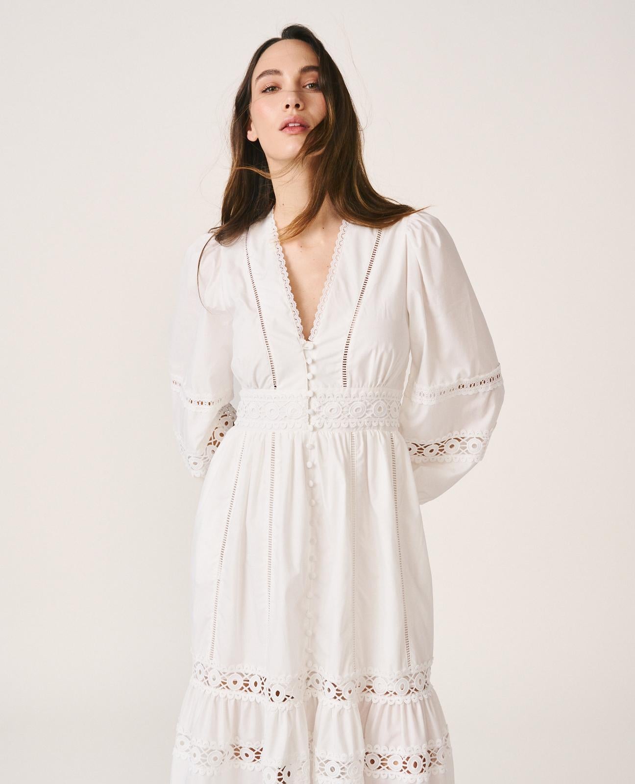 alma-en-pena-poplin-dress-midi-kleid-wei image 5