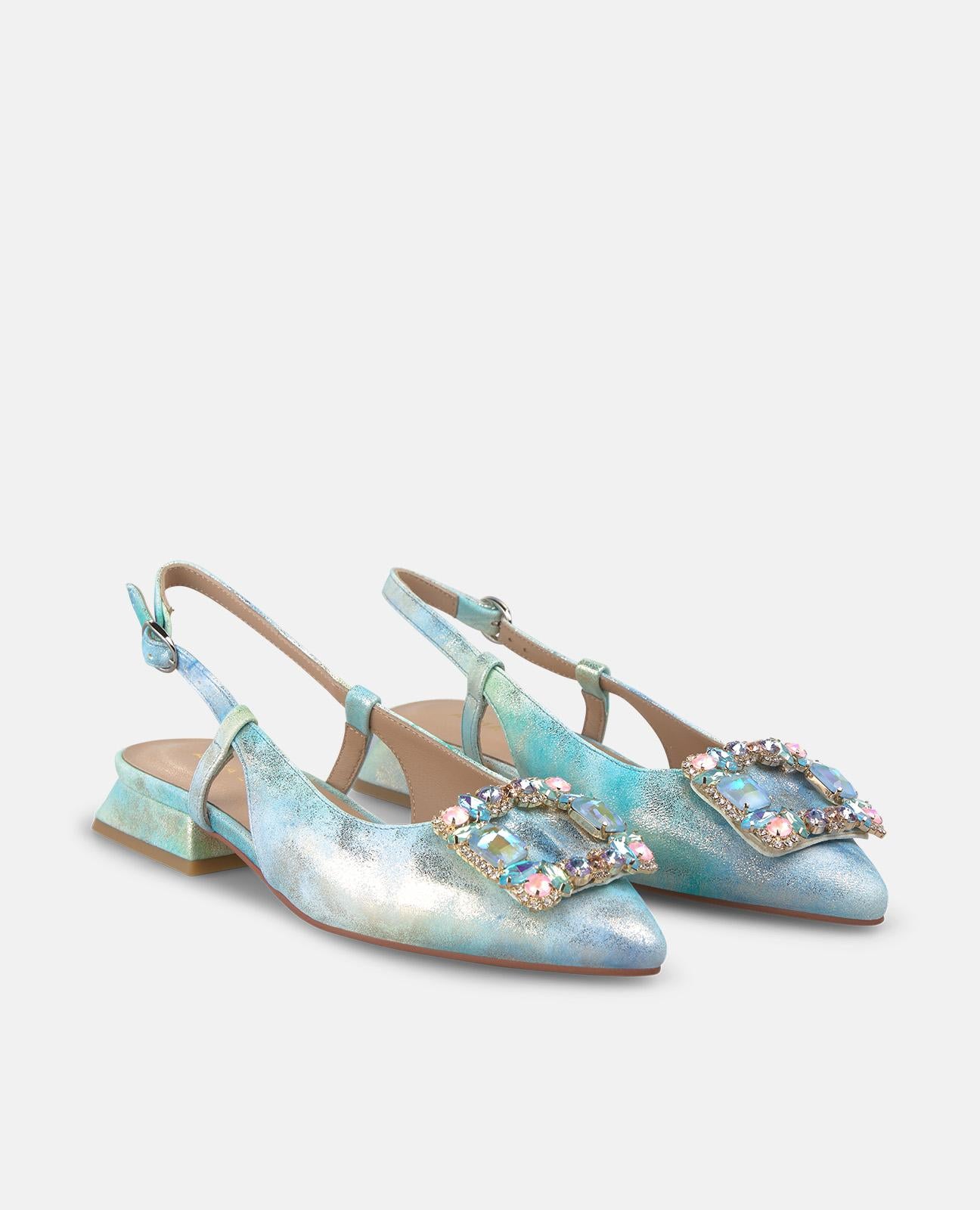 alma-en-pena-slingballerinas-2-cm-absatz-blau-metallic image 2