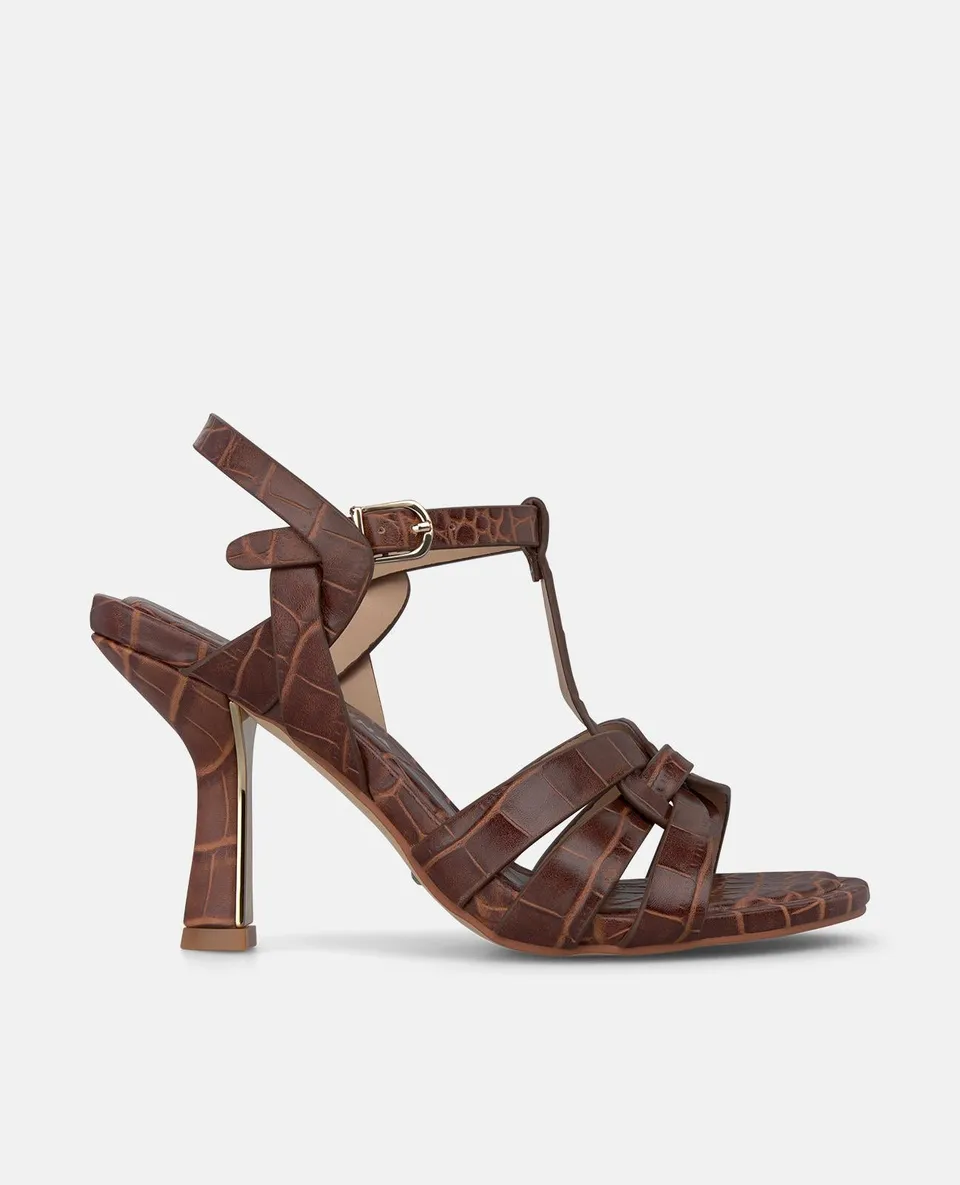 alma-en-pena-ledersandale-camel-mit-schnalle-und-8-cm-absatz image 1