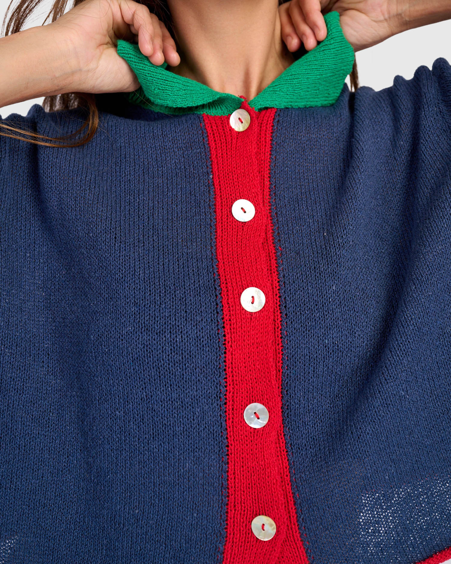 alembika-coco-cardigan-navy-mix-cropped image 2