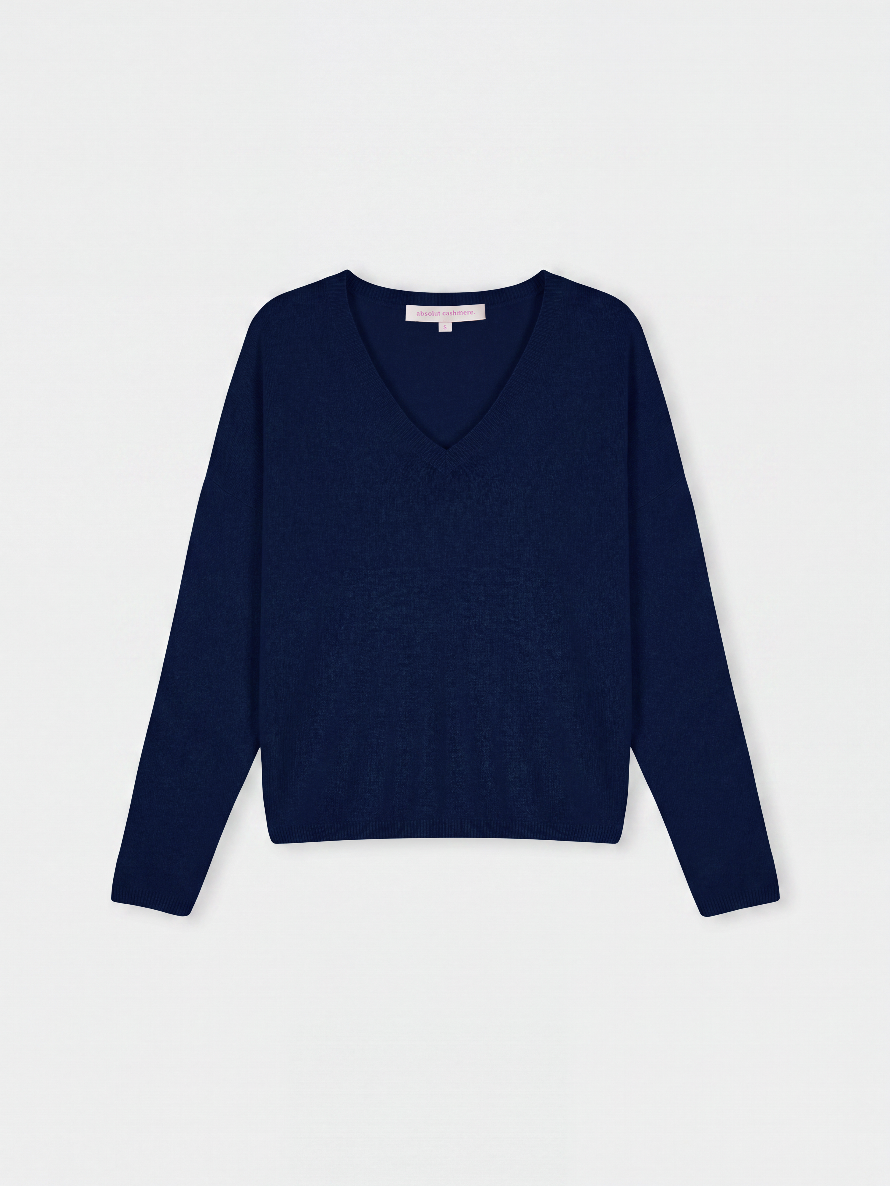 absolut-alicia-kaschmirpullover-damen-v-ausschnitt-weit-blau image 1