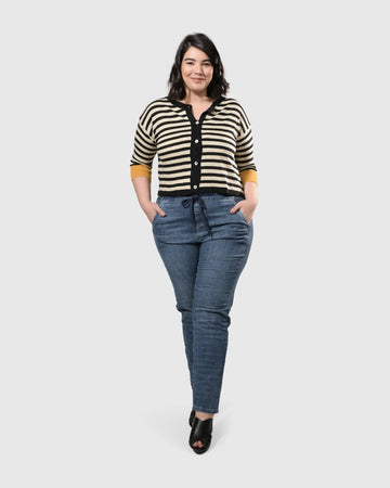 alembika-moana-stripe-cardigan-gelb-schwarz image 6