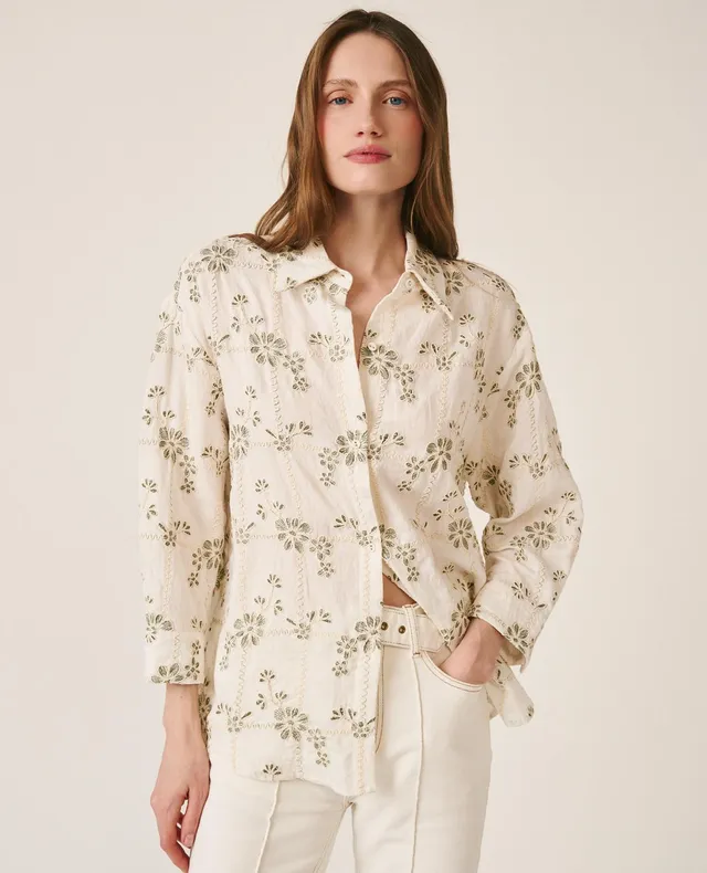 alma-en-pena-langarm-bluse-mit-floraler-stickerei image 1