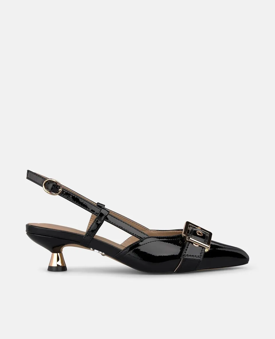 alma-en-pena-slingback-pumps-lackleder-spitz-mit-schnalle-4-cm image 1