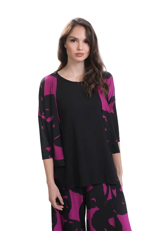 alembika-art-print-cardigan-violet-sj412v-damen-strickjacke image 1