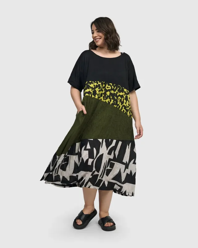 alembika-stereo-t-shirt-dress-python-maxi-t-shirt-kleid image 1