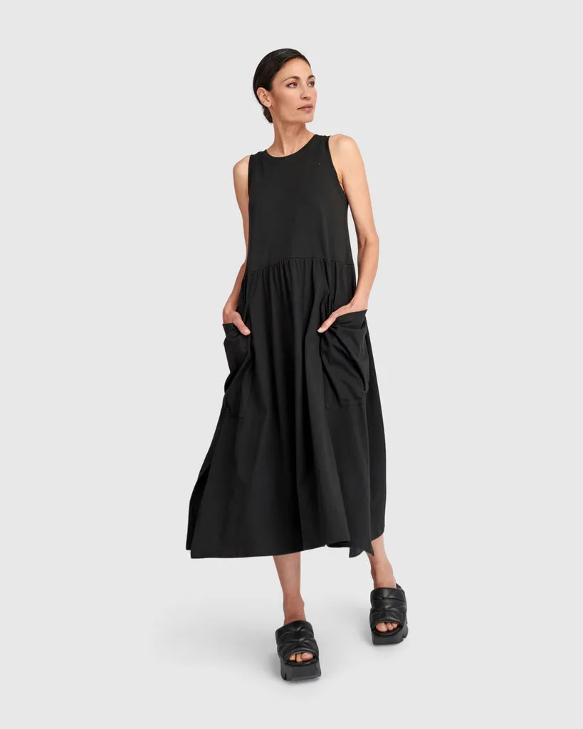 alembika-urban-staple-pocket-tank-kleid-schwarz image 1