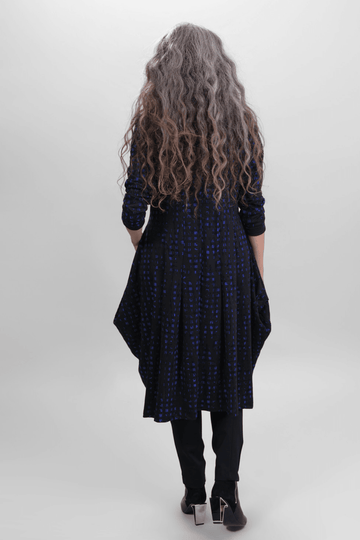 alembika-floral-check-mantel-jacke-blau image 5