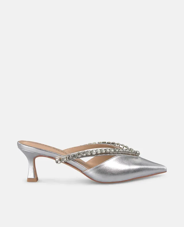 alma-en-pena-alfa-53810-kitten-mules-mit-strass-silber image 1