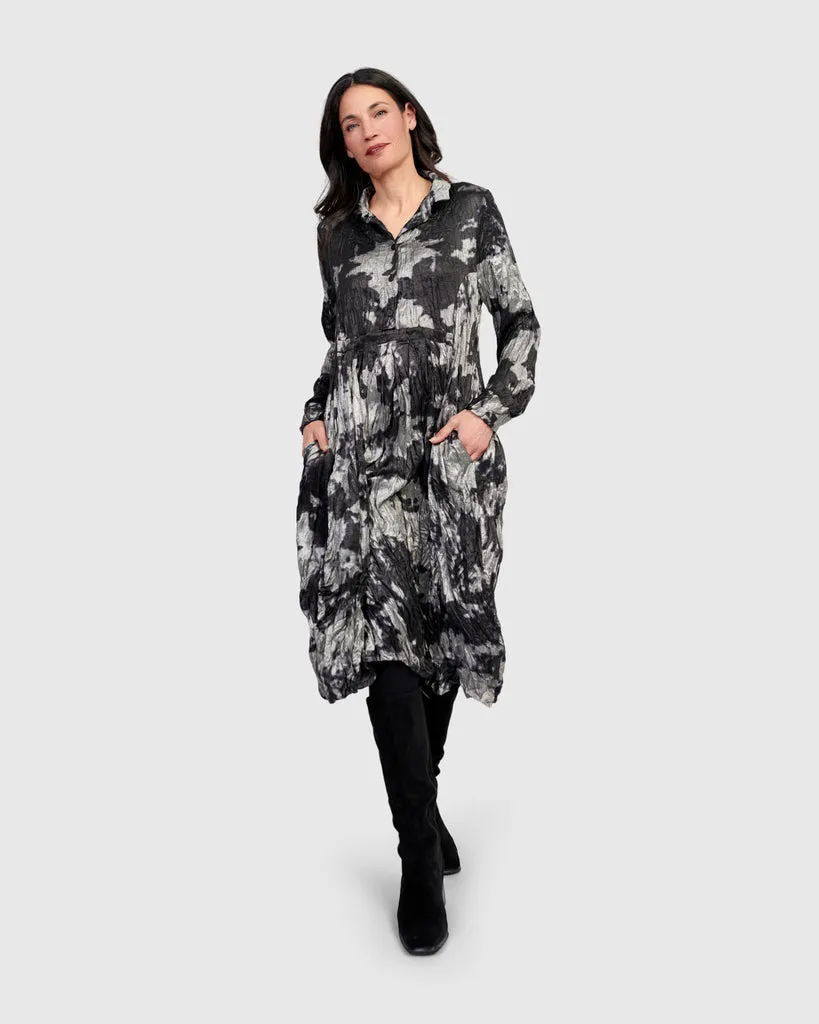 alembika-chroma-babydoll-shirtdress-silver image 1