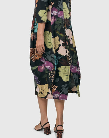 alembika-bali-cocoon-midikleid-leaves-multi-jerseykleid image 4