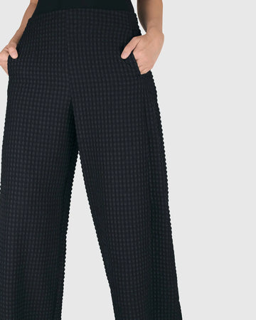 alembika-waffle-wide-leg-hose-schwarz image 7