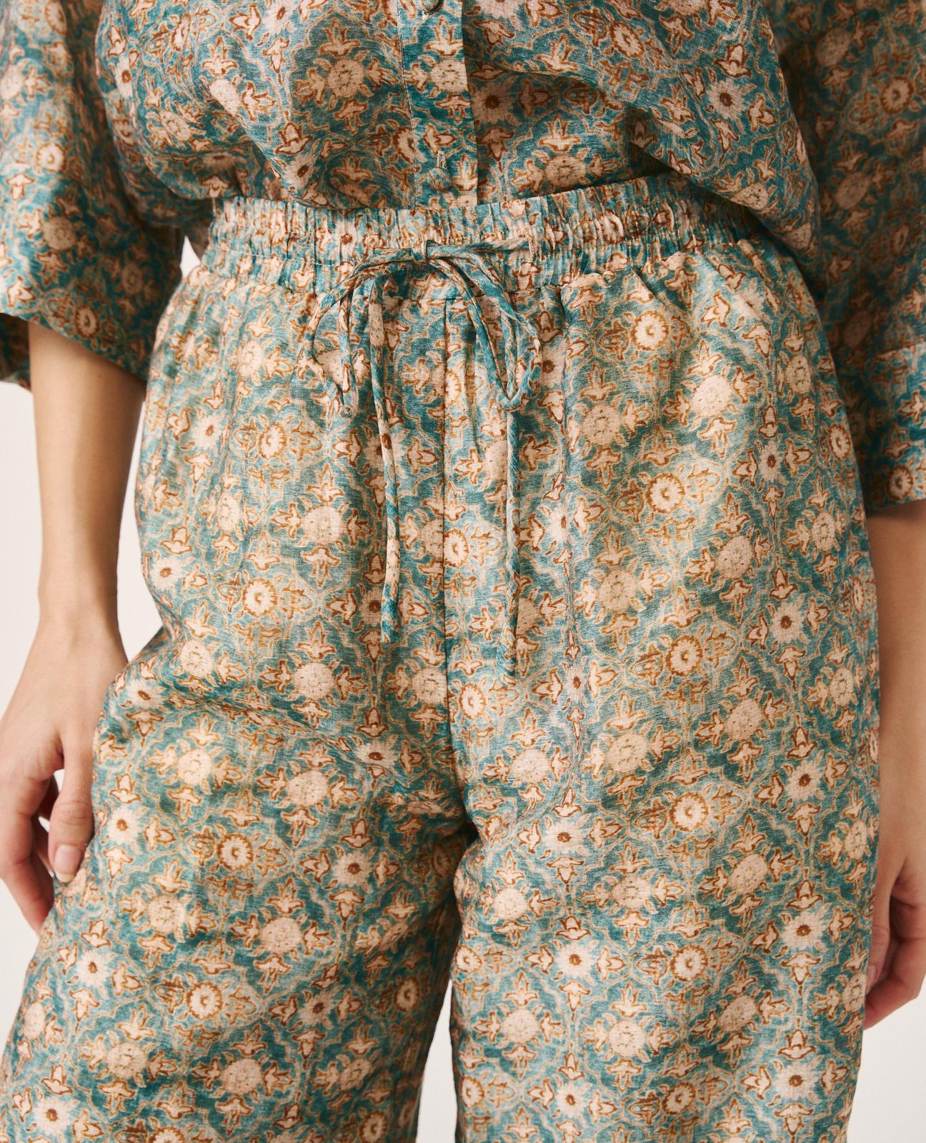 alma-en-pena-hose-lang-mit-geometrie-print-blau image 5