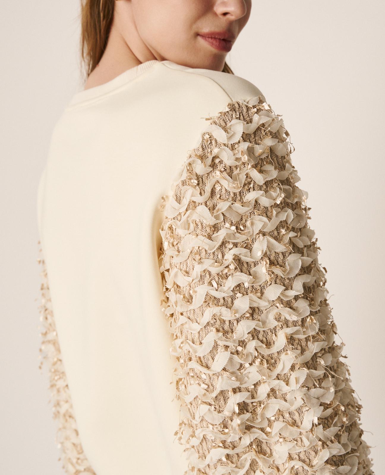 alma-en-pena-puffed-sleeve-sweatshirt-sweatshirt-mit-puff-rmeln-in-wei image 8
