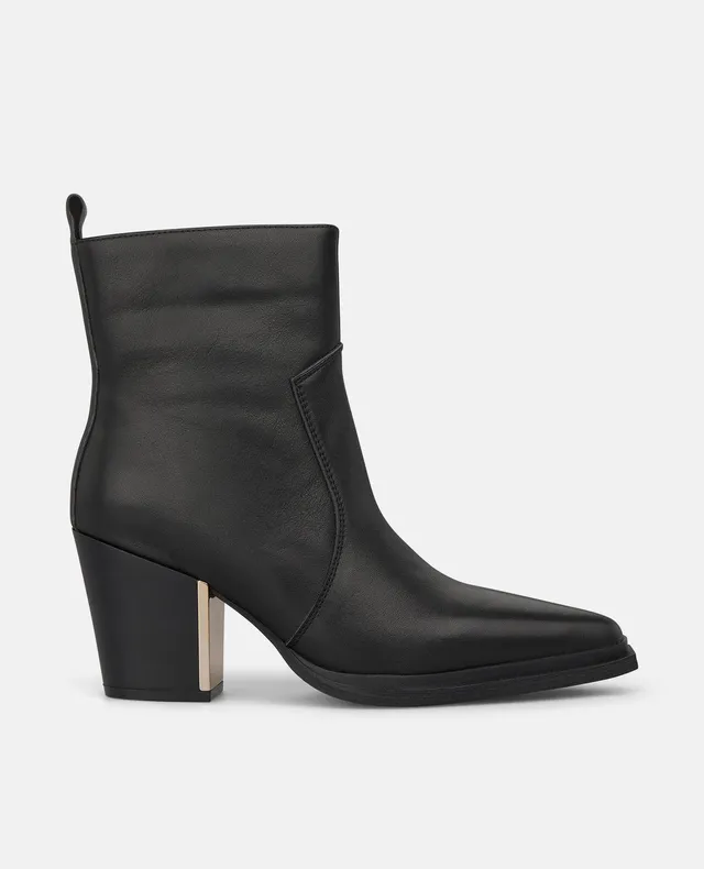 alma-en-pena-leder-stiefelette-mit-rei-verschluss-schwarz-spitze-7-cm-blockabsat image 1