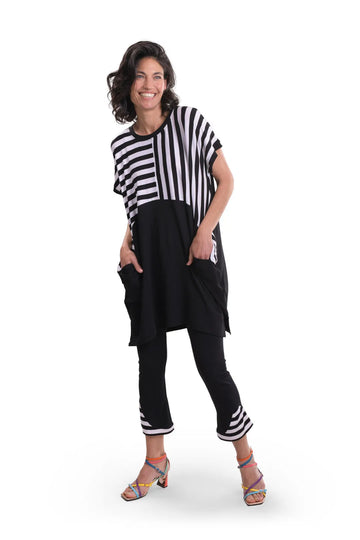 alembika-lina-bootleg-slim-pants-stretchhose-mit-streifen image 2