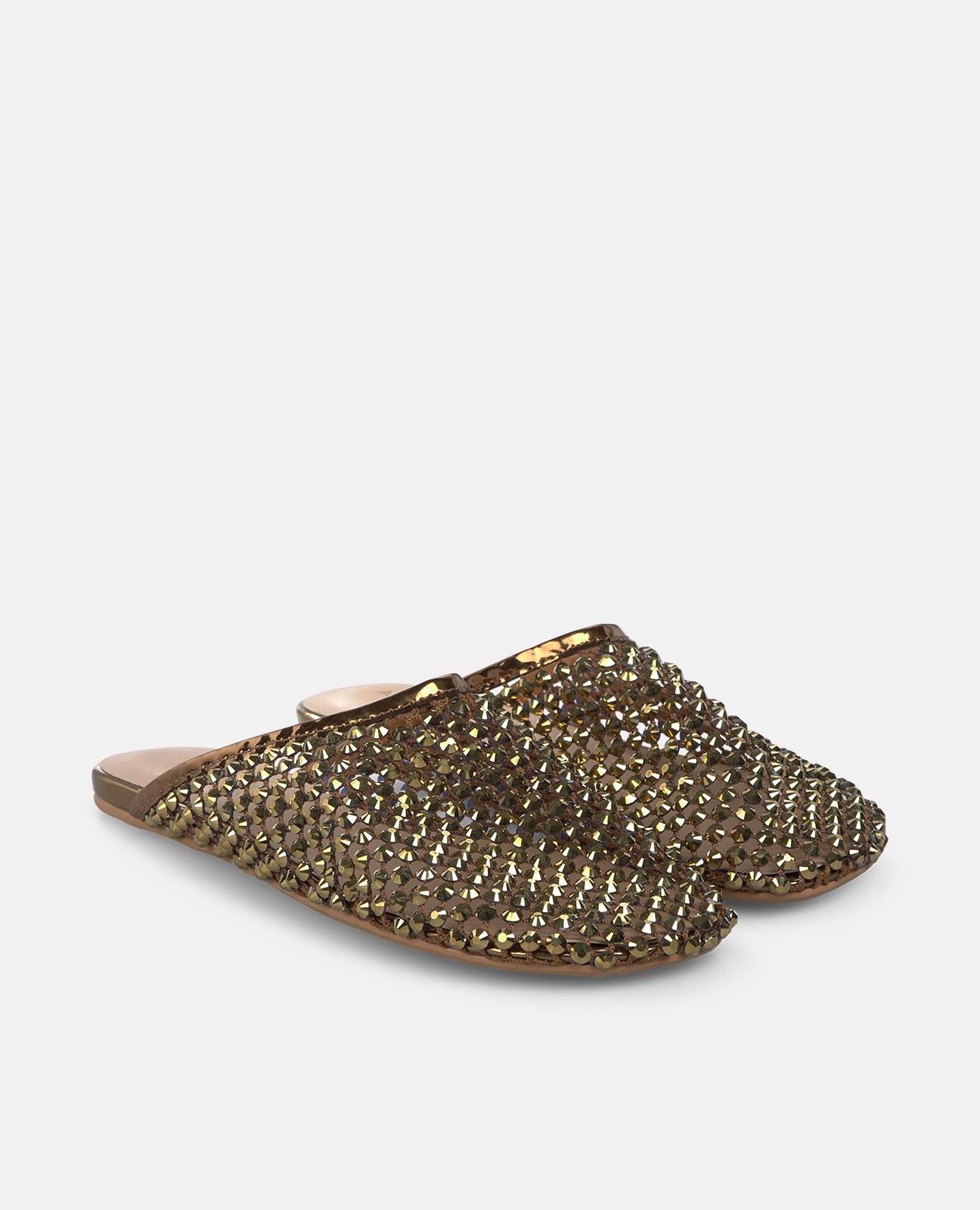 alma-en-pena-flat-mesh-mule-sandals-mules-in-bronze-mit-mesh-und-strass image 2