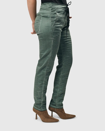 alembika-pinstripe-iconic-stretch-jeans-teal-mid-rise-tapered image 8