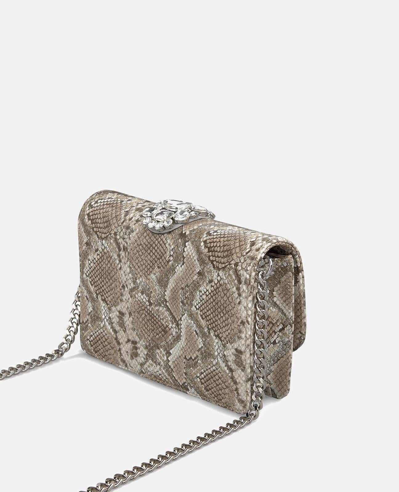 alma-en-pena-snake-flap-damen-schultertasche-leder-vison-kette image 2
