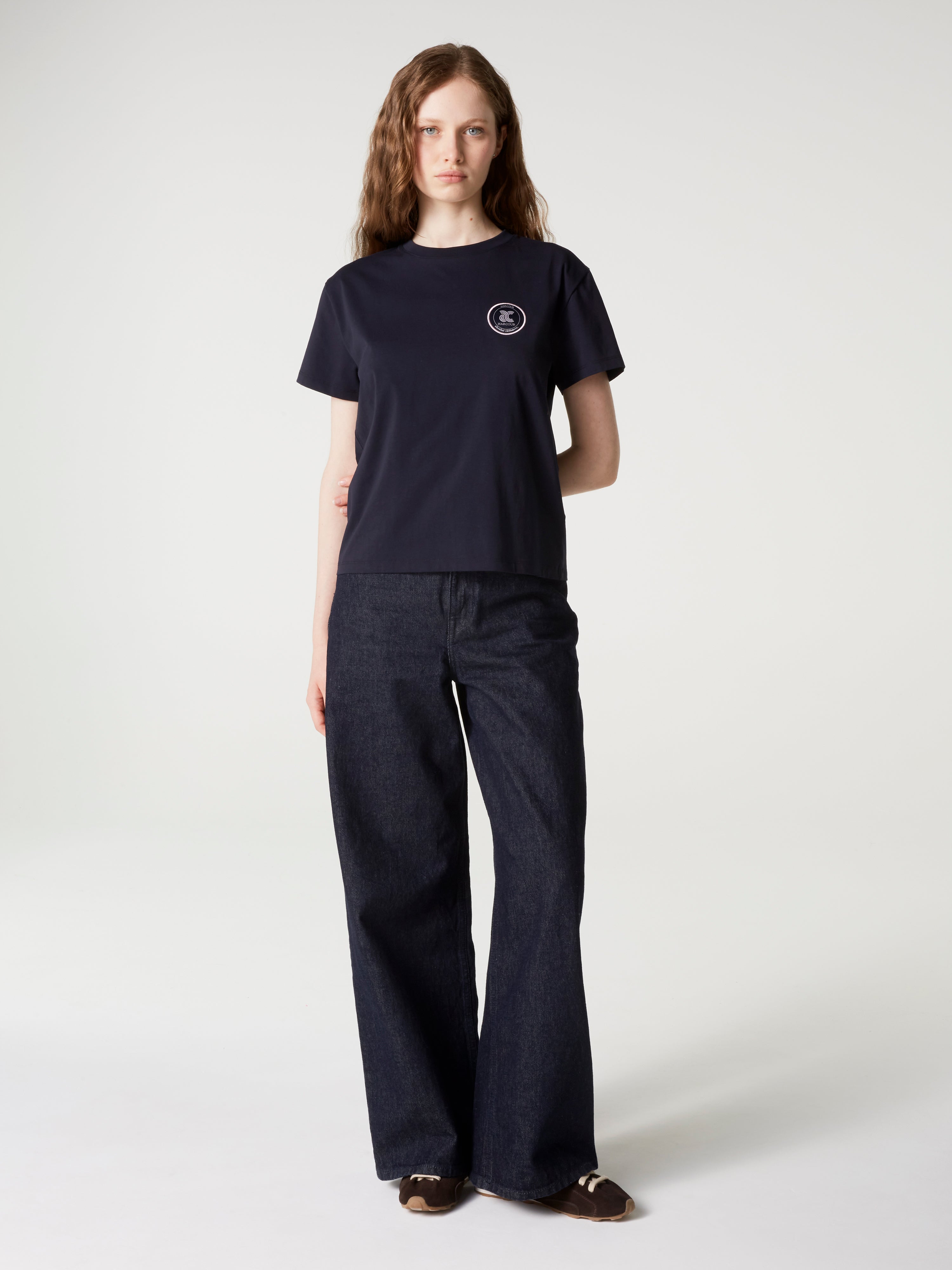 absolut-paddock-t-shirt-damen-rundhals-baumwolle-navy-harcour-capsule image 2