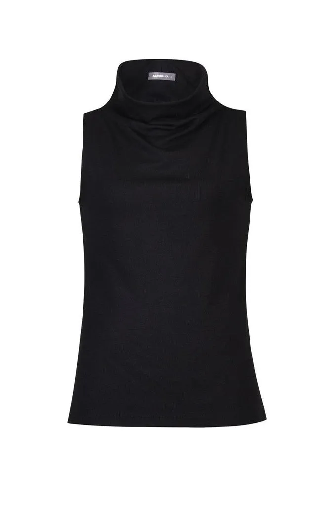 alembika-essential-mockneck-top-rmellos-schwarz image 1