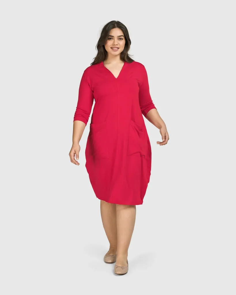 alembika-essential-cargo-kleid-red-rose image 1