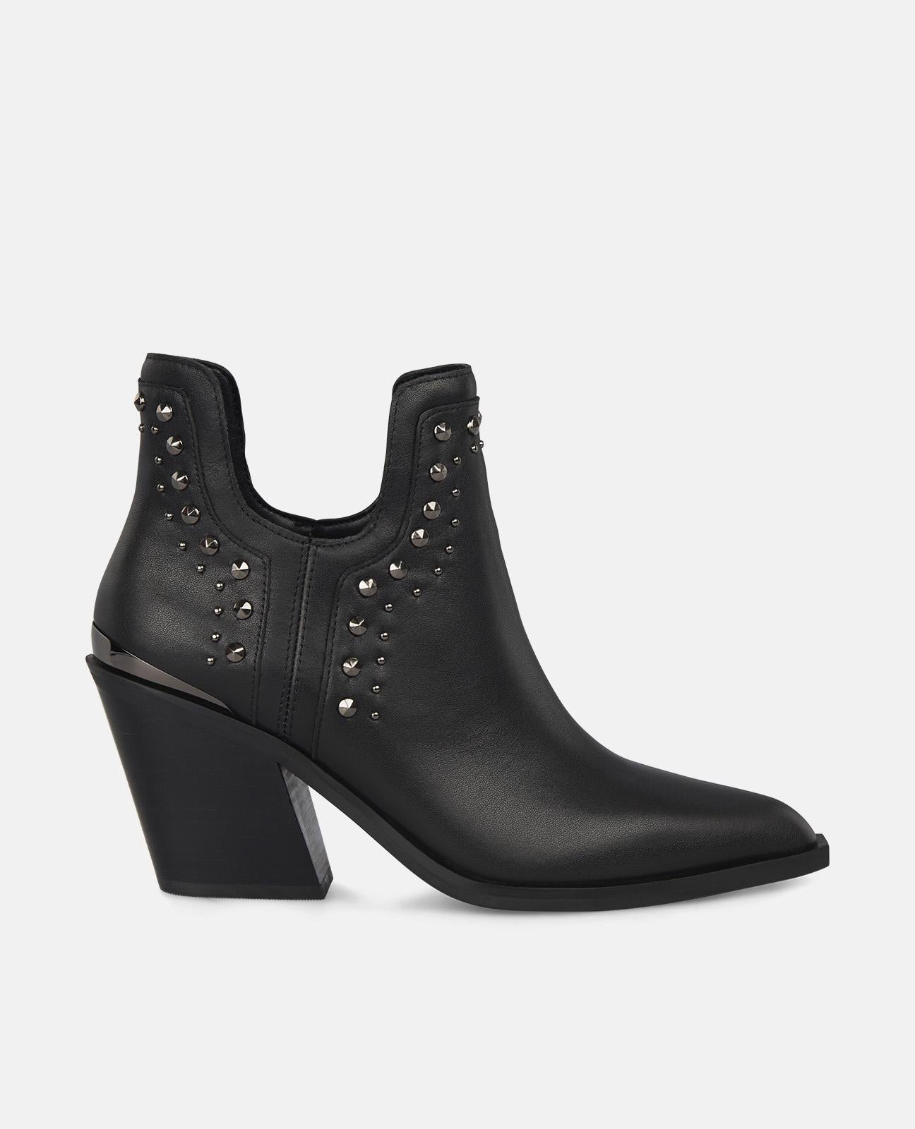 alma-en-pena-stiefeletten-schwarz-mit-nieten-und-schlitz-8-cm image 1