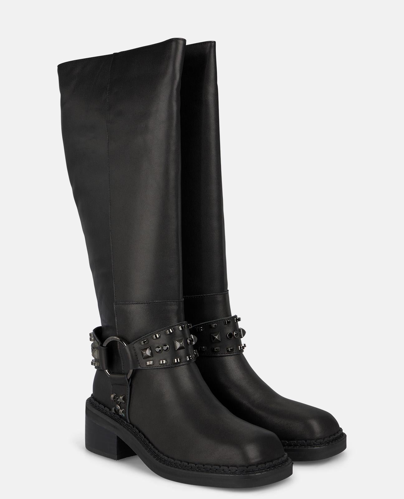 alma-en-pena-biker-stiefel-mit-nieten-schwarz image 2