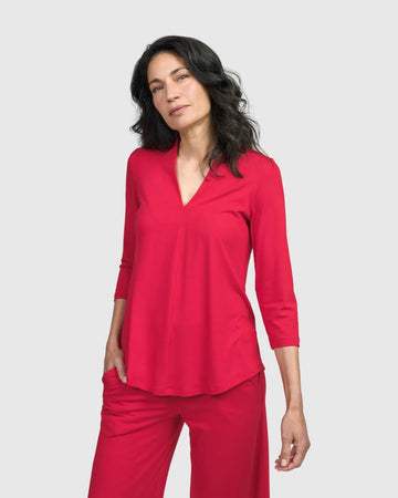 alembika-essential-v-ausschnitt-top-red-rose image 4