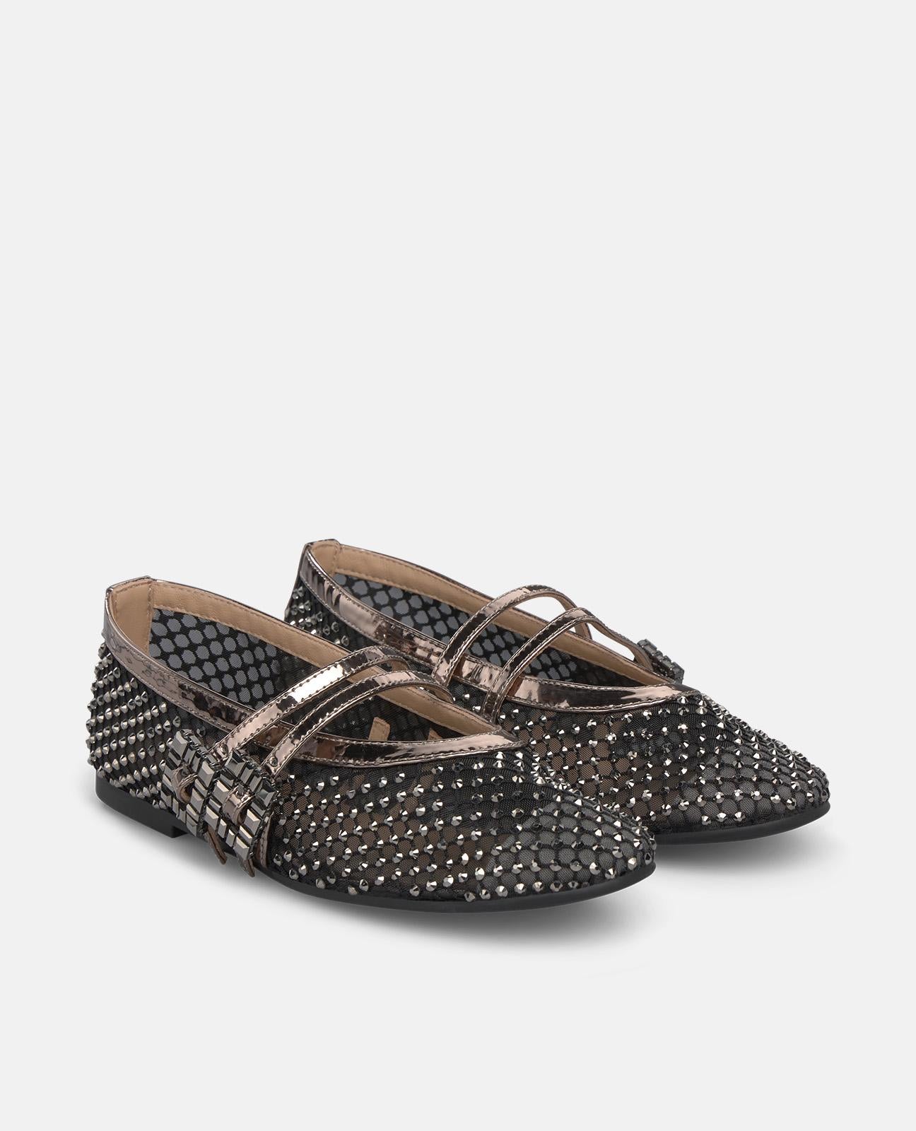 alma-en-pena-ballerina-fishnet-buckles-netz-ballerina-silber-0-8-cm image 3
