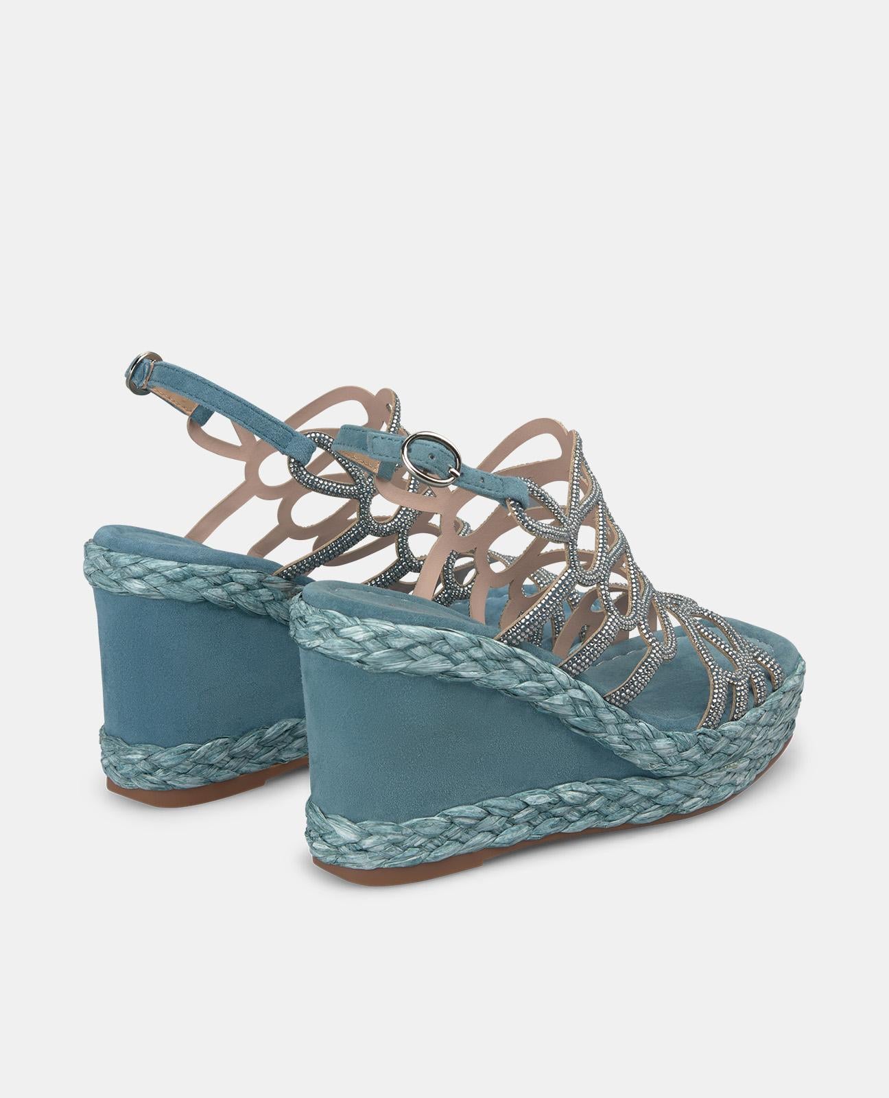 alma-en-pena-keilsandale-mit-strassdetails-blau-9-5-cm image 3