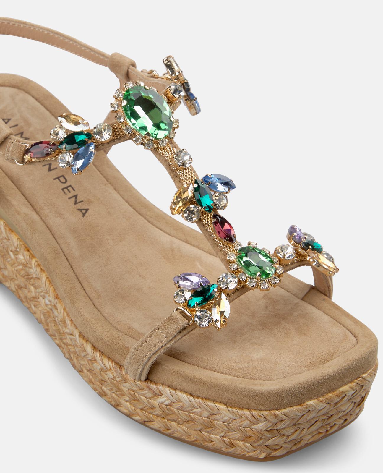 alma-en-pena-espadrille-keil-sand-gr-n-keilsandalen-7-5-cm image 4