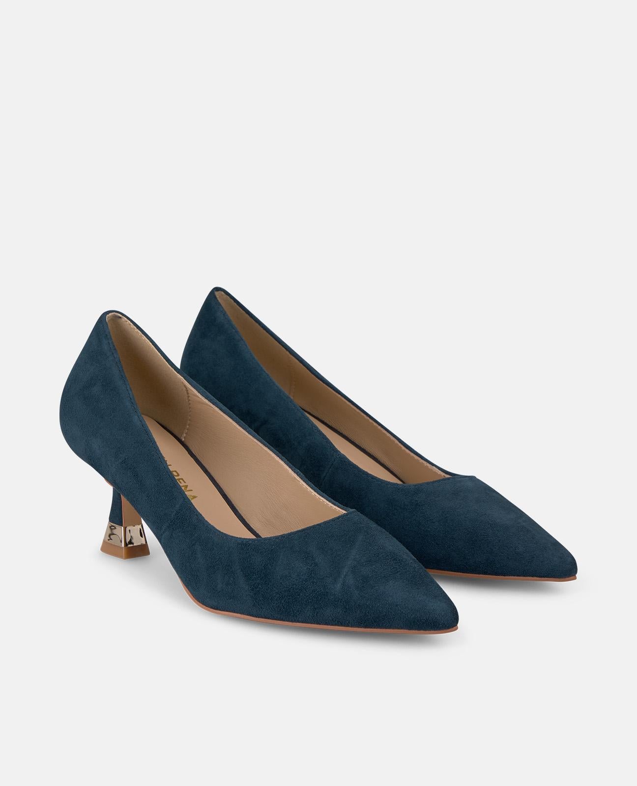 alma-en-pena-low-heel-pumps-navy-6-cm-spitz image 2