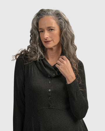 alembika-urban-diamond-dress-charcoal-damen-langarmkleid image 6
