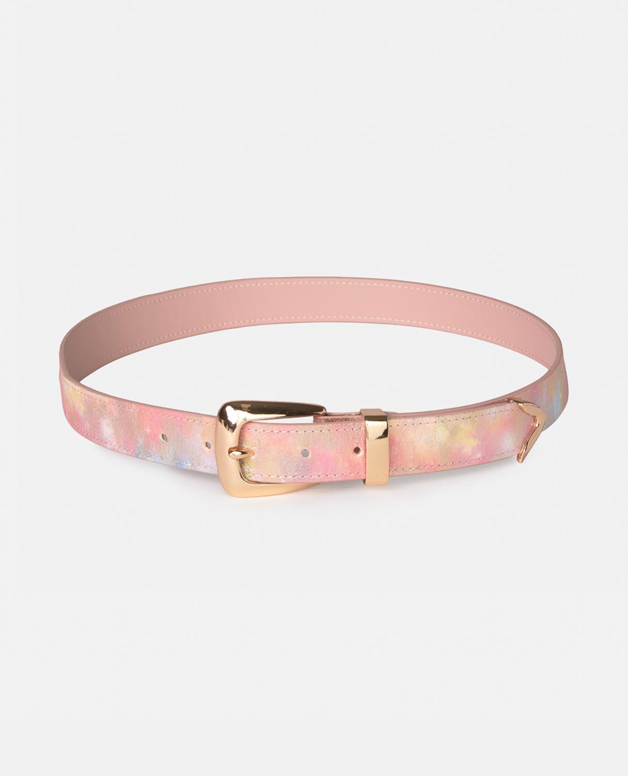 alma-en-pena-lederg-rtel-rosa-3-cm-breit-metallschnalle image 1