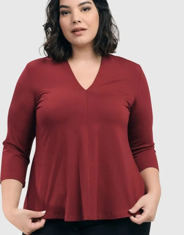 alembika-essential-v-neck-top-plum image 3