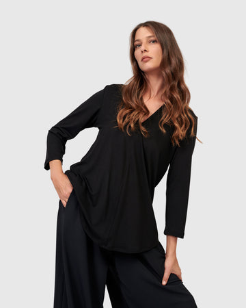 alembika-tekbika-v-neck-tunik-top-black-a-linien-tunika image 8