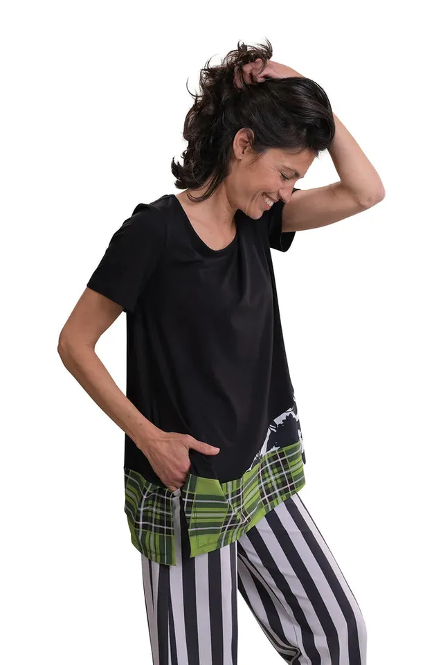 alembika-tekbika-asymmetry-top-schwarz-damen-top-kurzarm image 1