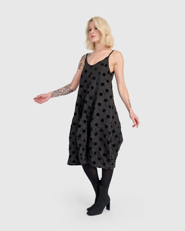 alembika-reve-tank-cocoon-dress-black-dots-tr-gerkleid-midi image 2
