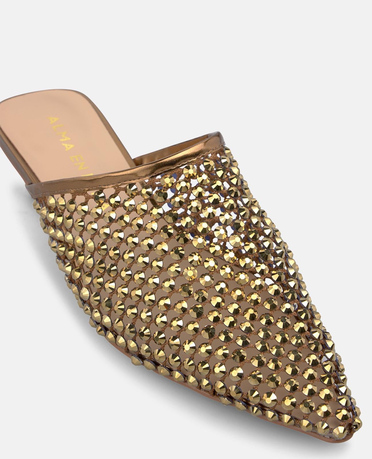 alma-en-pena-mesh-mules-bronze-5-cm-blockabsatz-spitz image 4