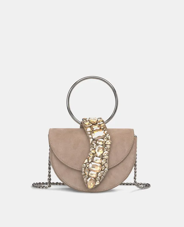 alma-en-pena-alfa-53245-halbmond-handtasche-leder-mit-schlangen-kopf-vison image 1
