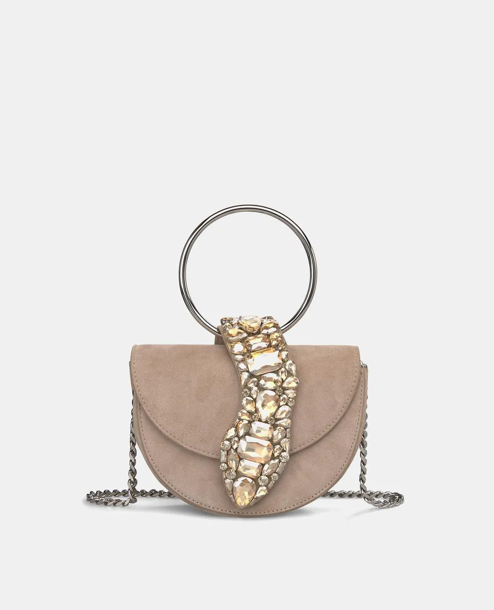 alma-en-pena-alfa-53245-halbmond-handtasche-leder-mit-schlangen-kopf-vison image 1
